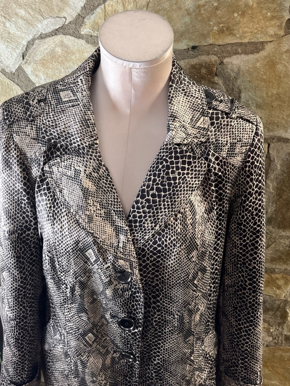Esprit Snake Print Jacket Size Medium